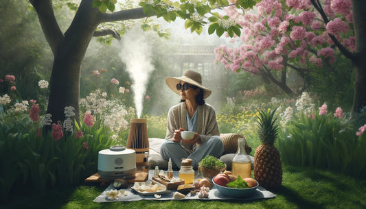 woman breathing easy